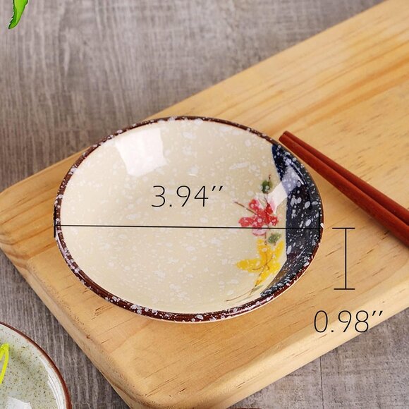 NEW! Japanese Retro Porcelain Side Dish Ceramic Side Dishes Bowl - Set of 5 - Picture 5 of 7